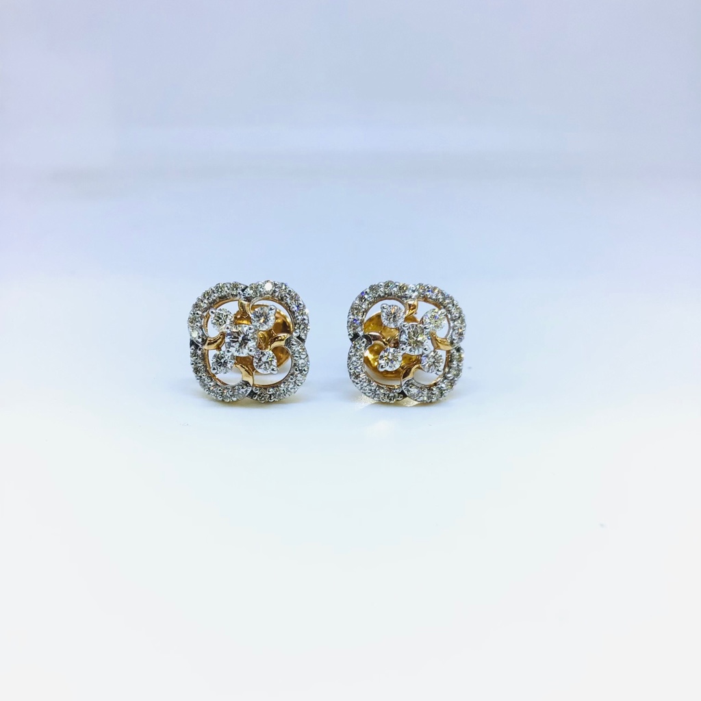 BRANDED FANCY REAL DIAMOND EARRINGS - Image 3