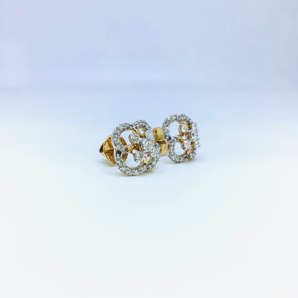BRANDED FANCY REAL DIAMOND EARRINGS - Image 2