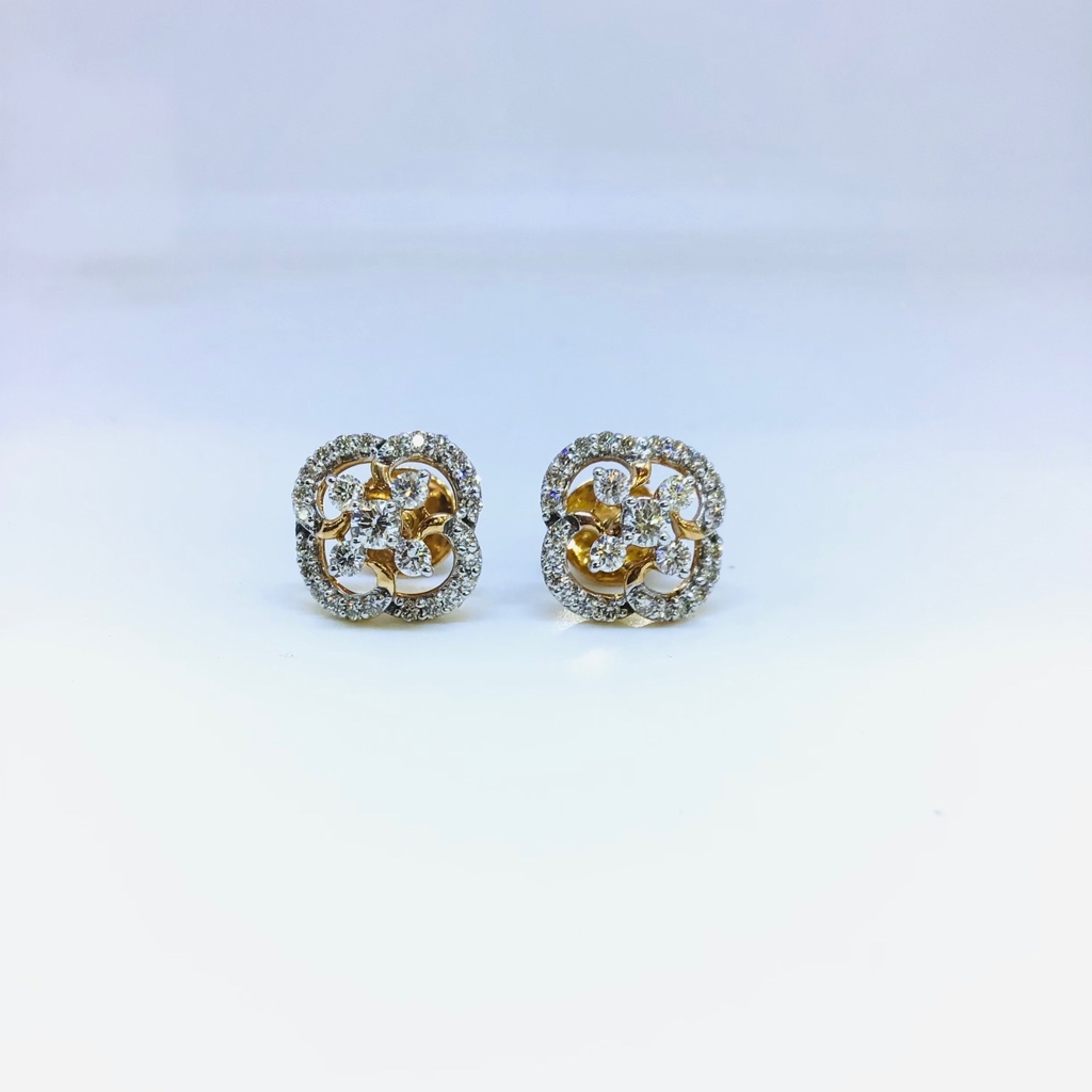 BRANDED FANCY REAL DIAMOND EARRINGS