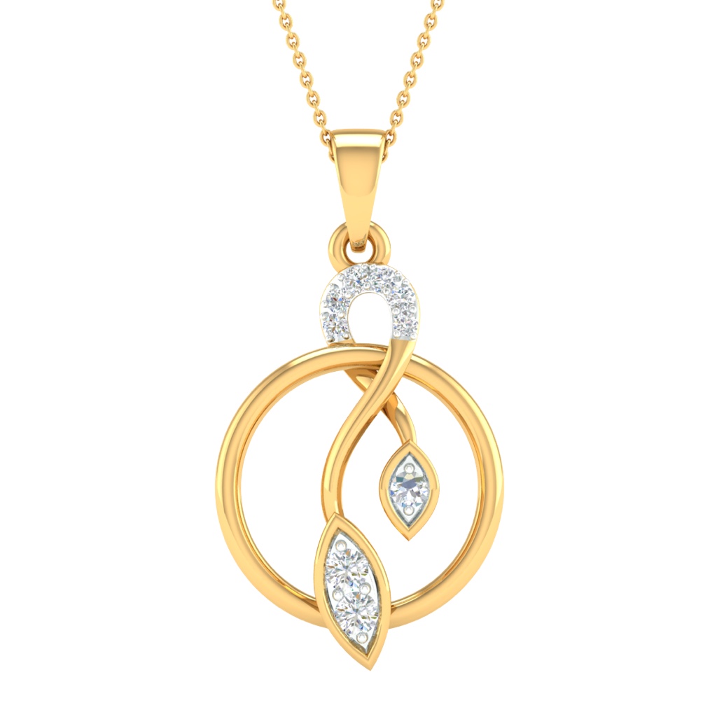Branded fancy real diamond pendant