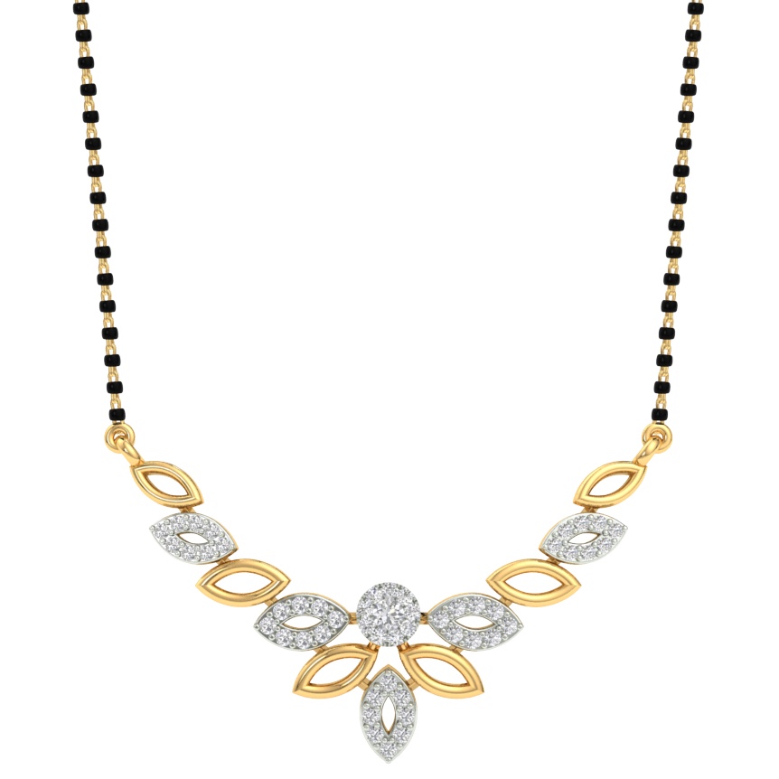 Branded fancy real diamond mangalsutra