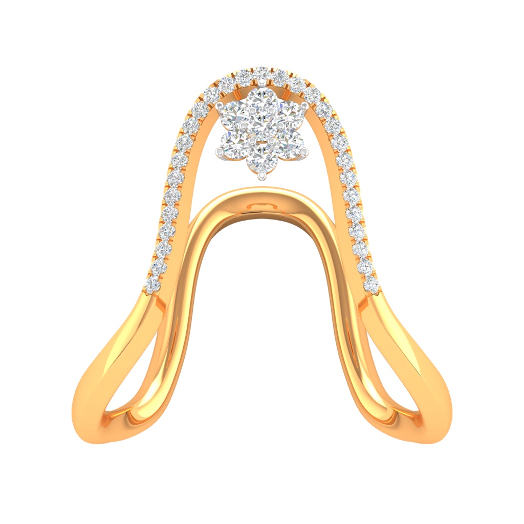 Fancy real diamond ring