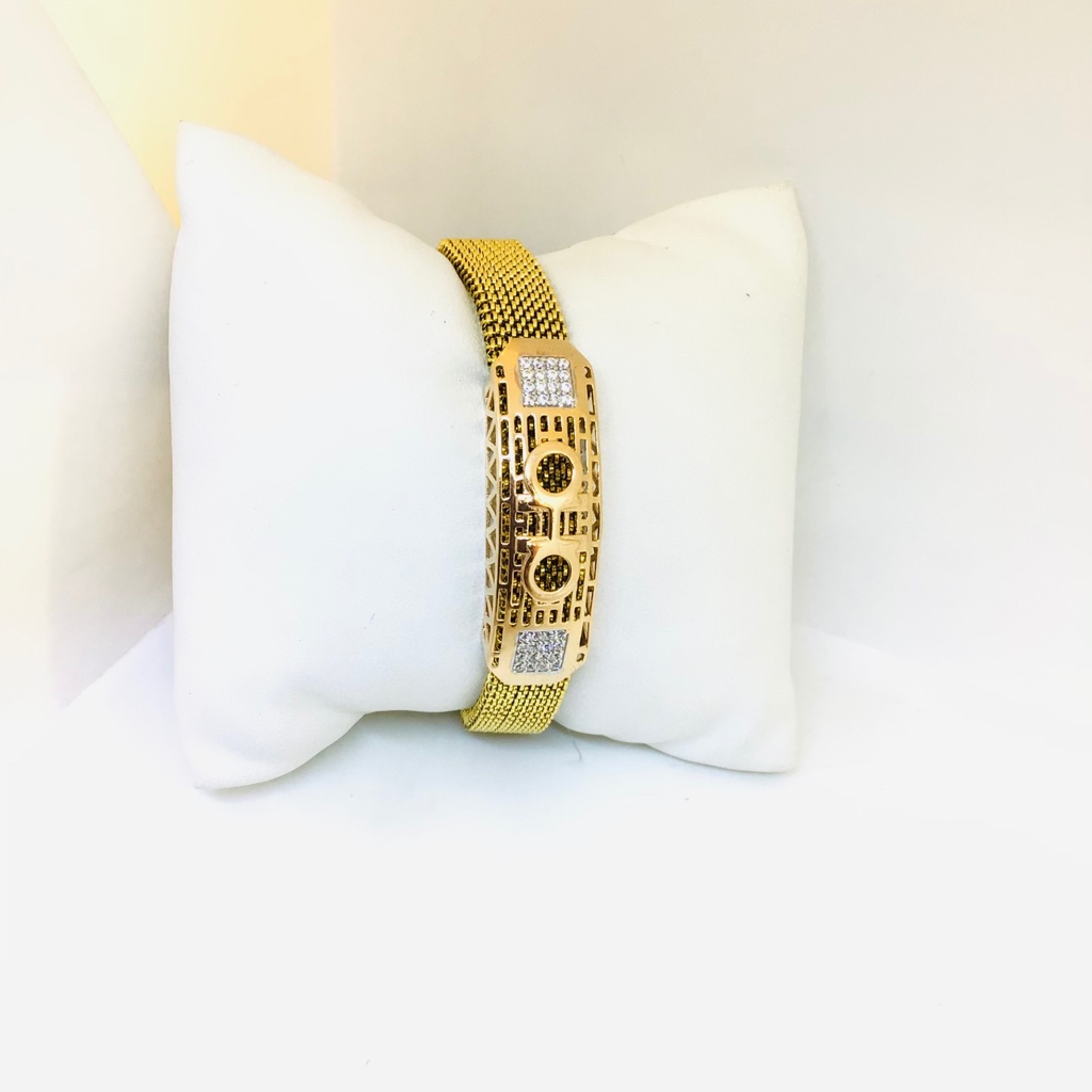 BRANDED FANCY ROSE GOLD BRACELET