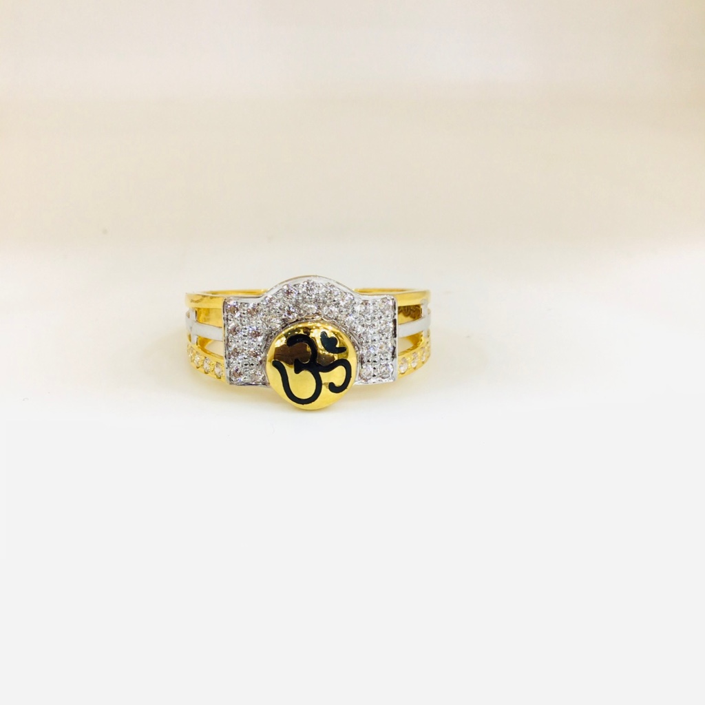 FANCY GOLD OM RING FOR MEN