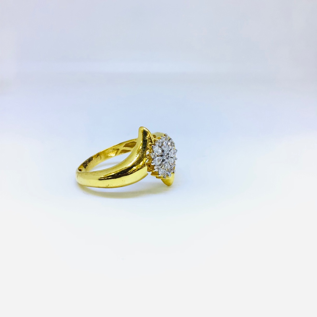 BRANDED FANCY GOLD HOLLOW RING - Image 2