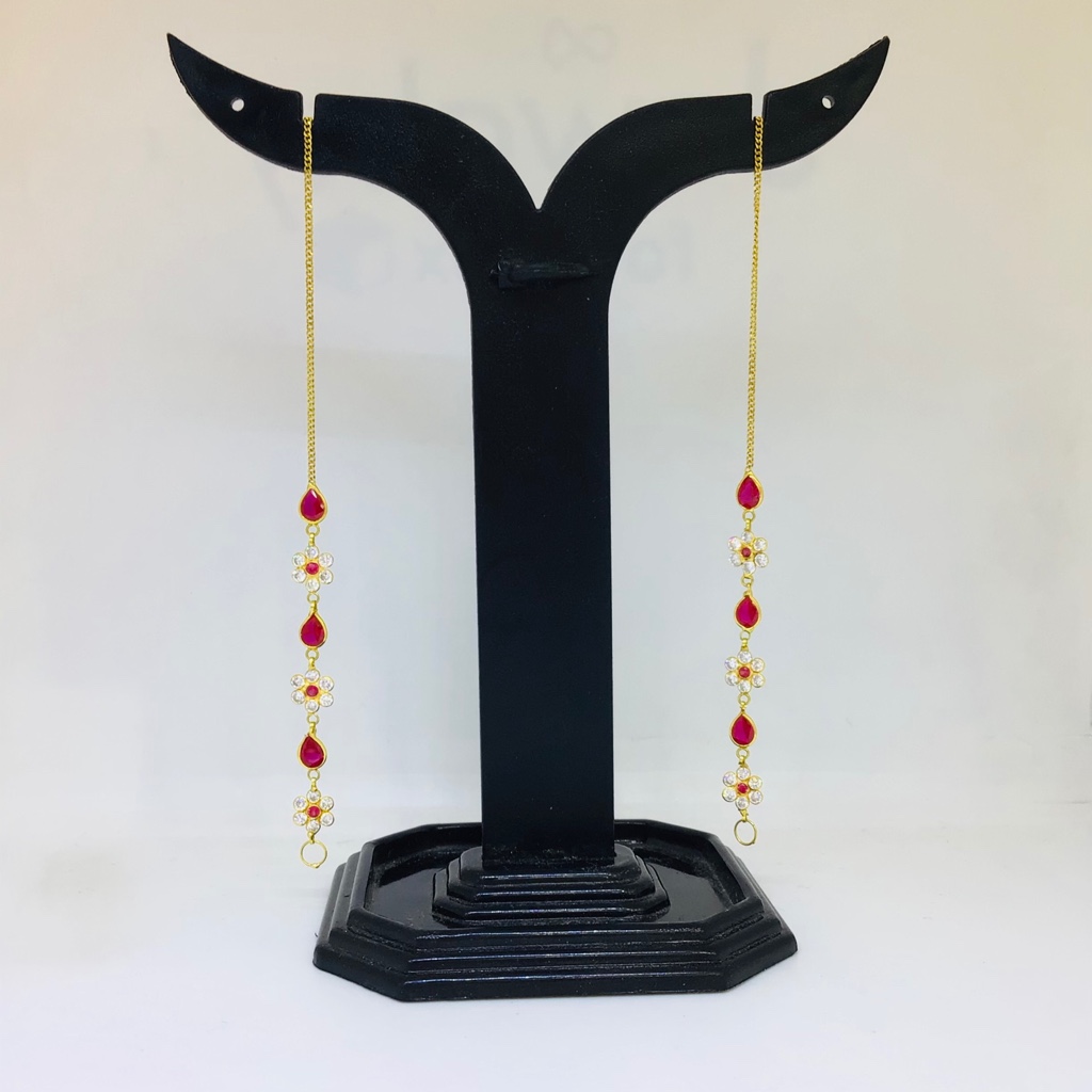 FANCY GOLD STONE EARCHAIN - Image 3