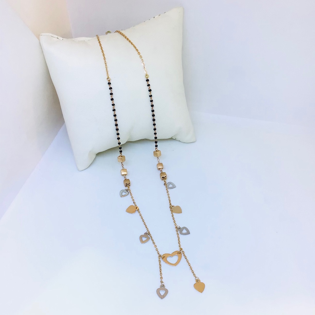 FANCY HEART SHAPE ROSE GOLD MANGALSUTRA