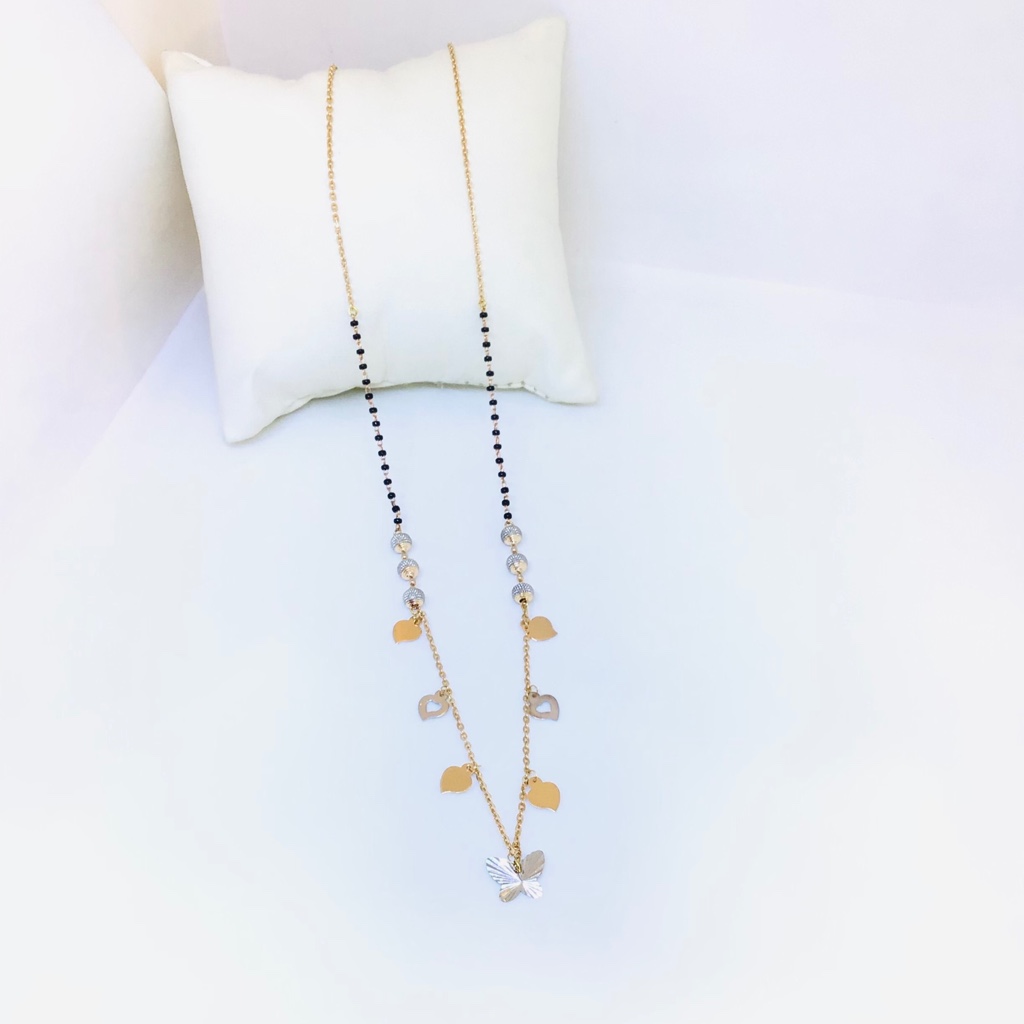 DESIGNING FANCY BUTTERFLY ROSE GOLD MANGALSUTRA
