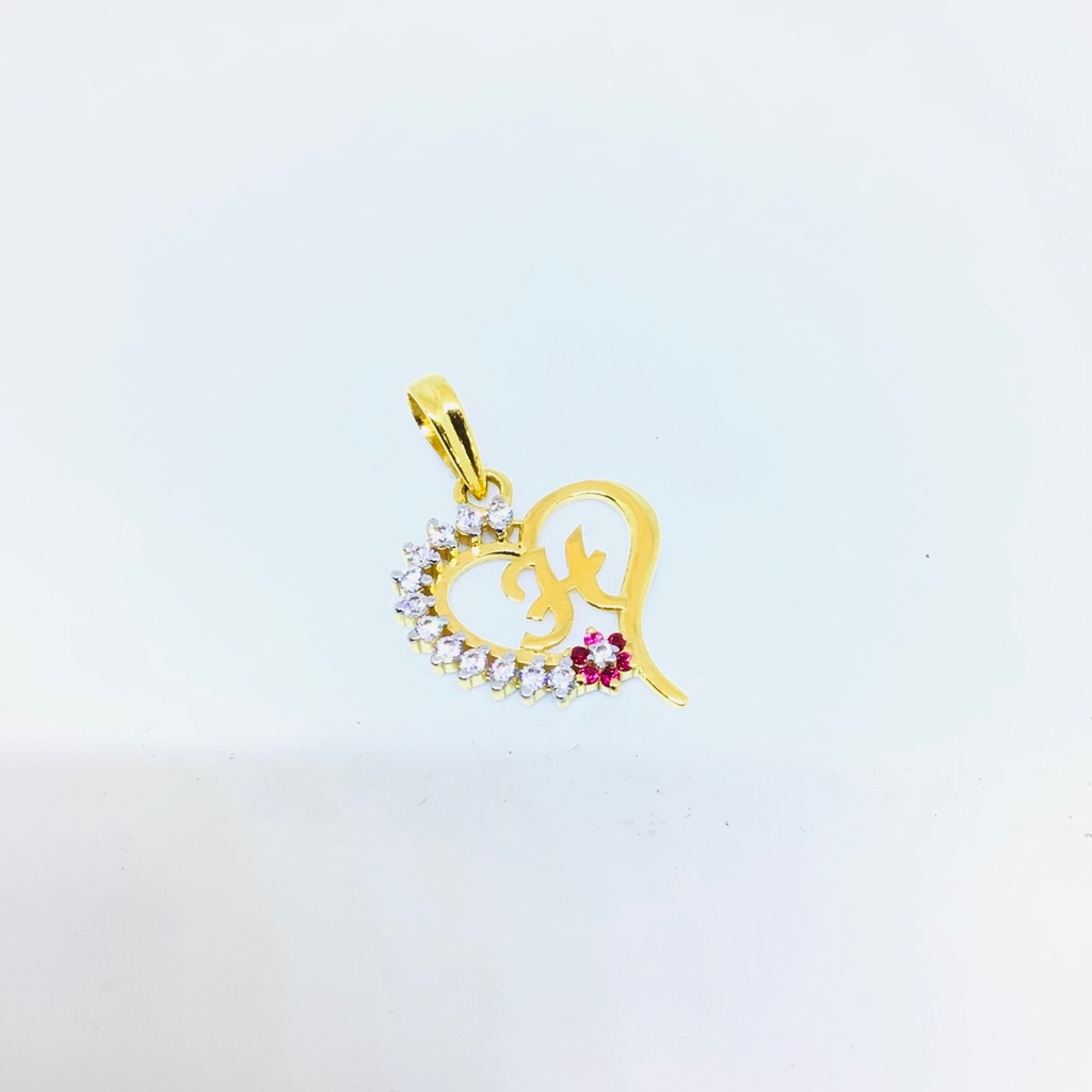 FANCY HEART LETTER PENDANT