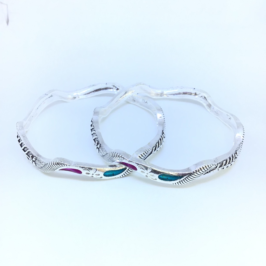 925 FANCY OXIDISED SILVER BANGLES - Image 2