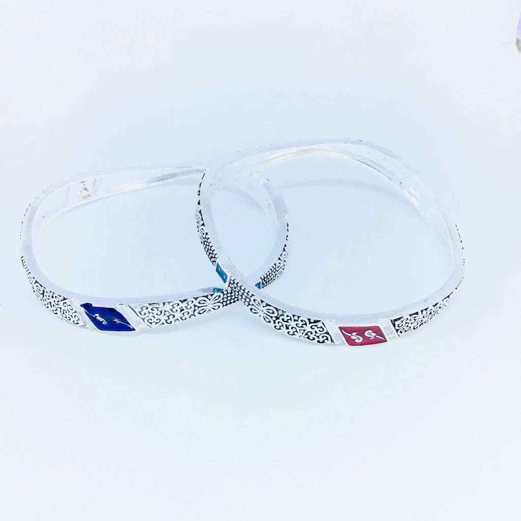 925 FANCY GOLD BANGLES - Image 2