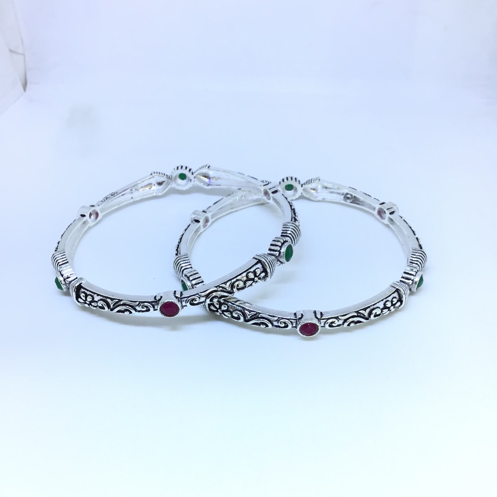 925 STERLING SILVER OXIDISED BANGLES - Image 2