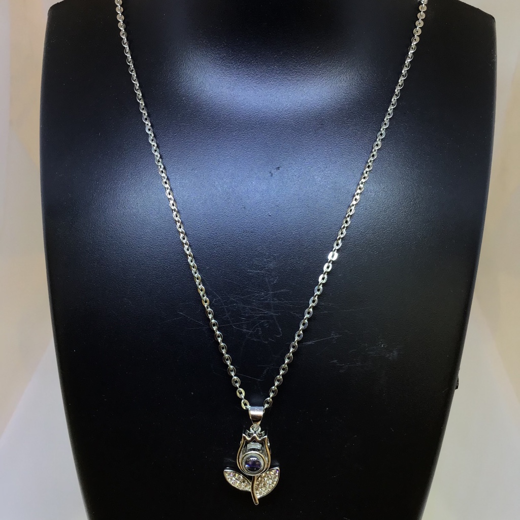 925 FANCY FLOWER NECKLACE
