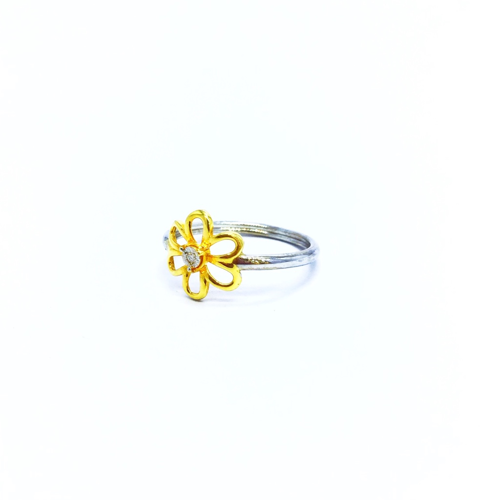 REAL DIAMOND FANCY FLOWER RING - Image 3