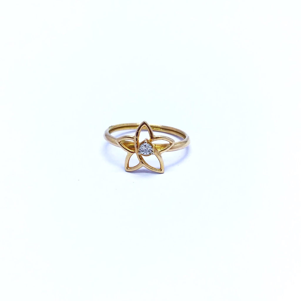 REAL DIAMOND FANCY ROSE GOLD STAR RING