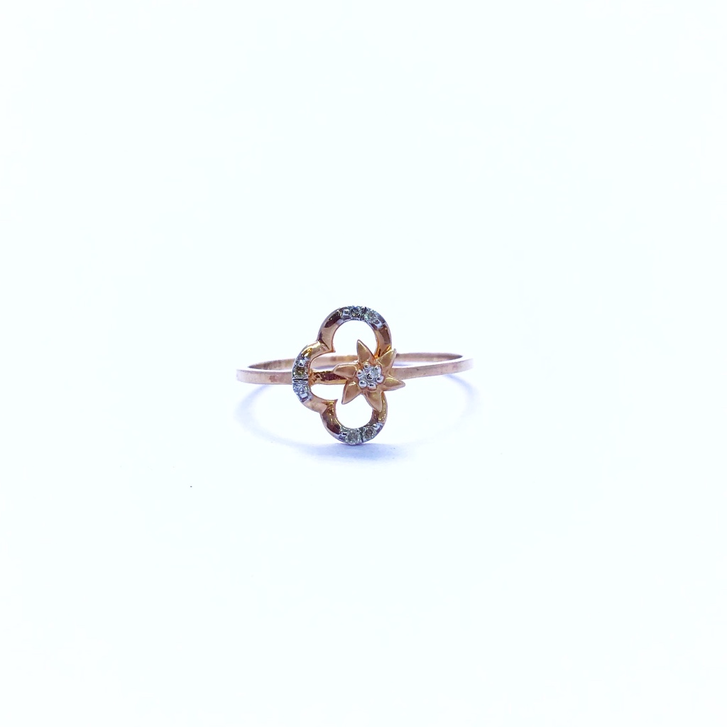 REAL DIAMOND FANCY ROSE GOLD RING
