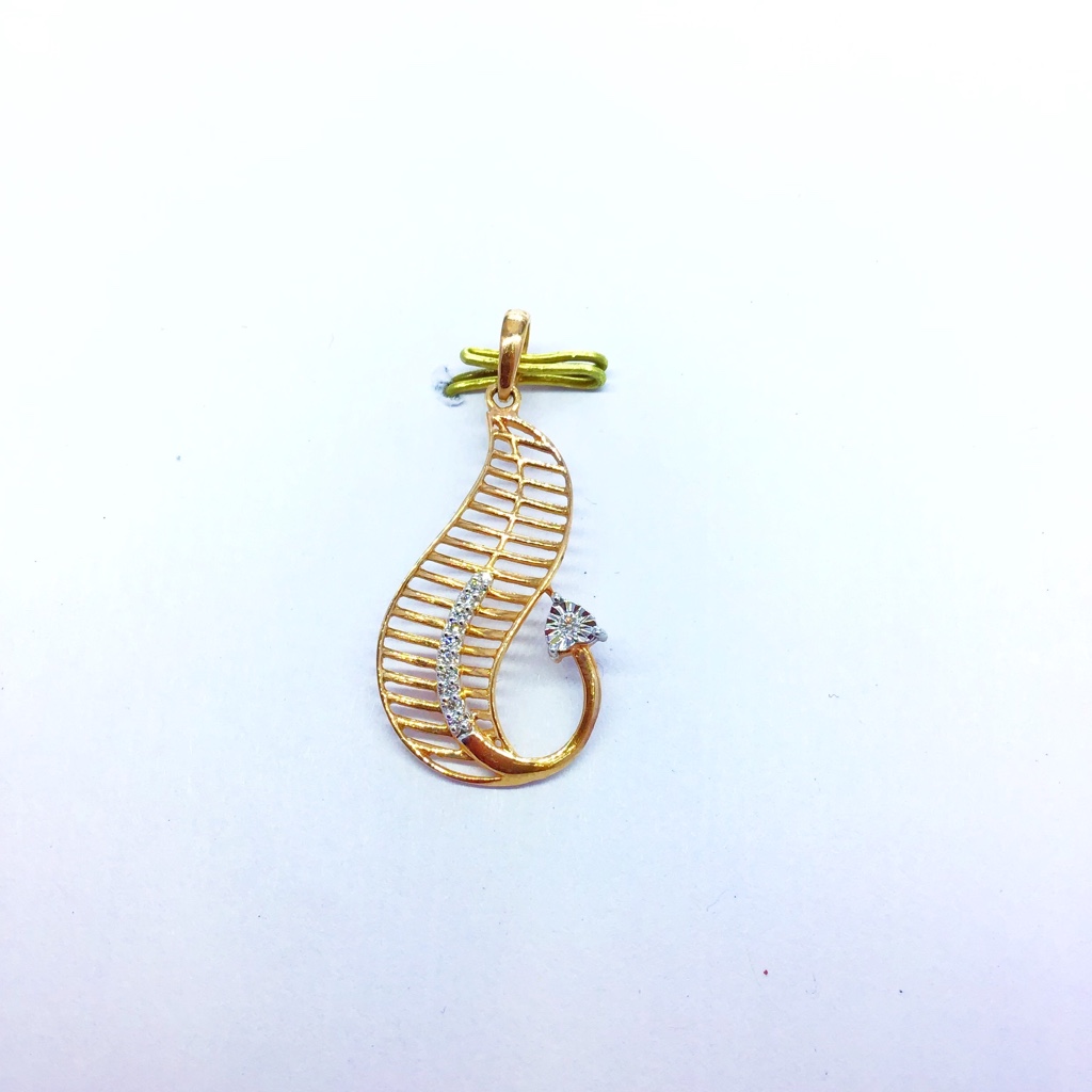 DESIGNING FANCY ROSE GOLD REAL DIAMOND PENDANT