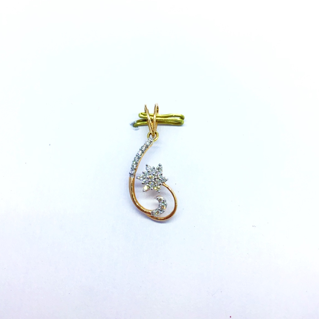 FANCY FLOWER ROSE GOLD REAL DIAMOND PENDANT
