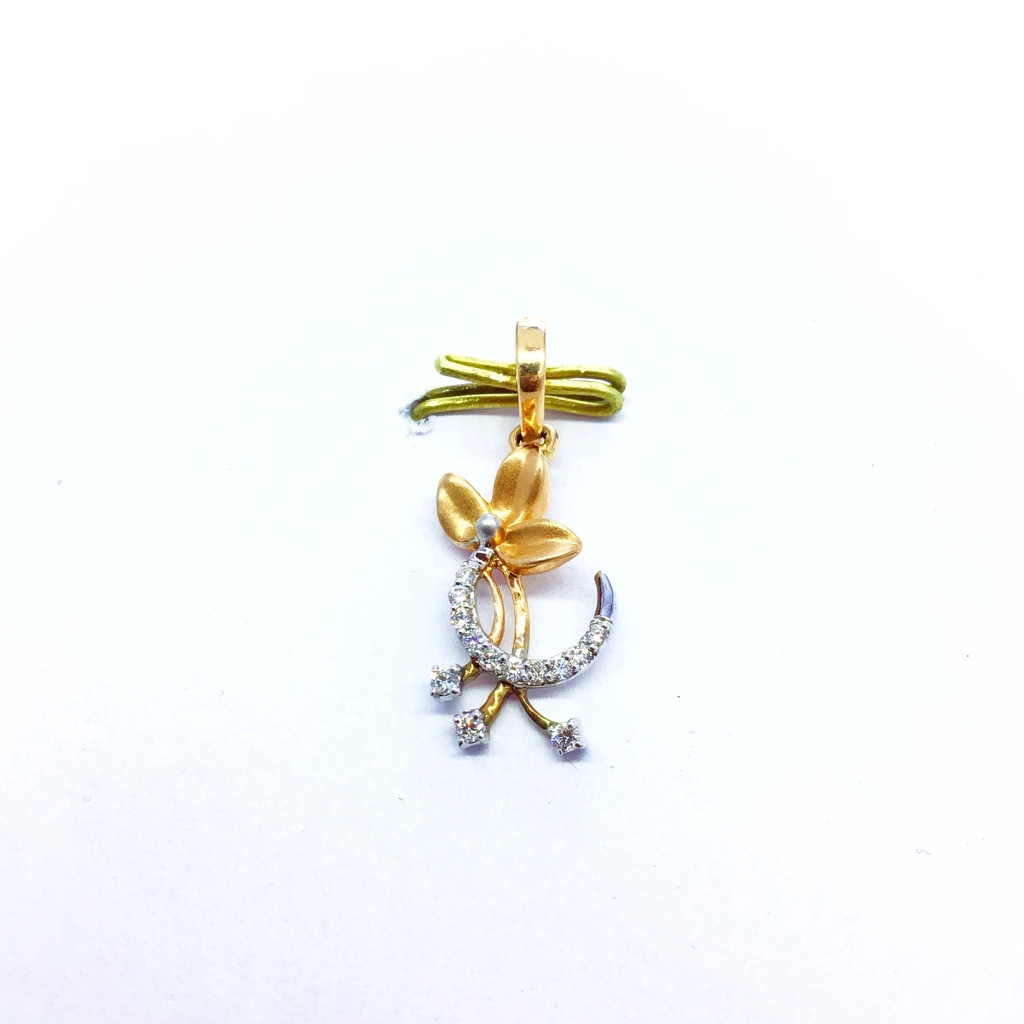 ROSE GOLD FANCY REAL DIAMOND FLOWER PENDANT
