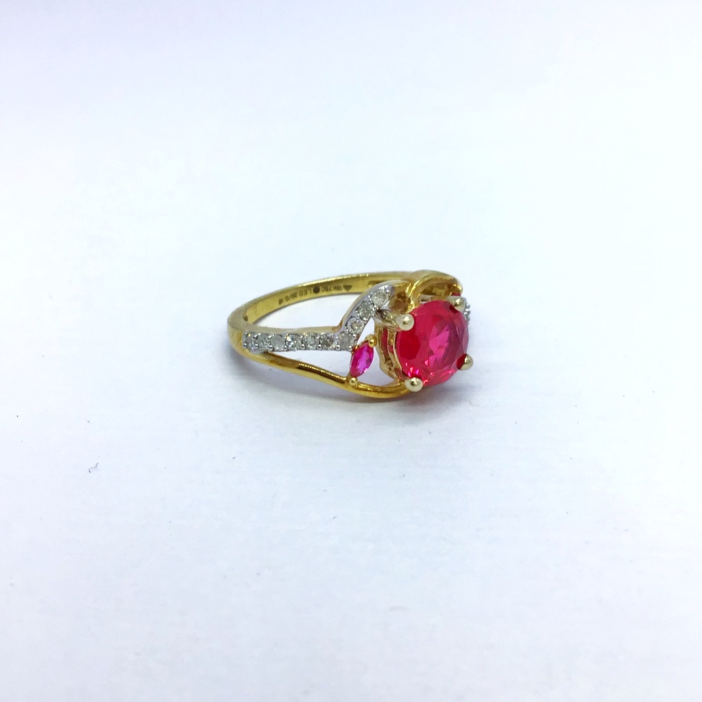 BRANDED FANCY REAL DIAMOND RING - Image 3