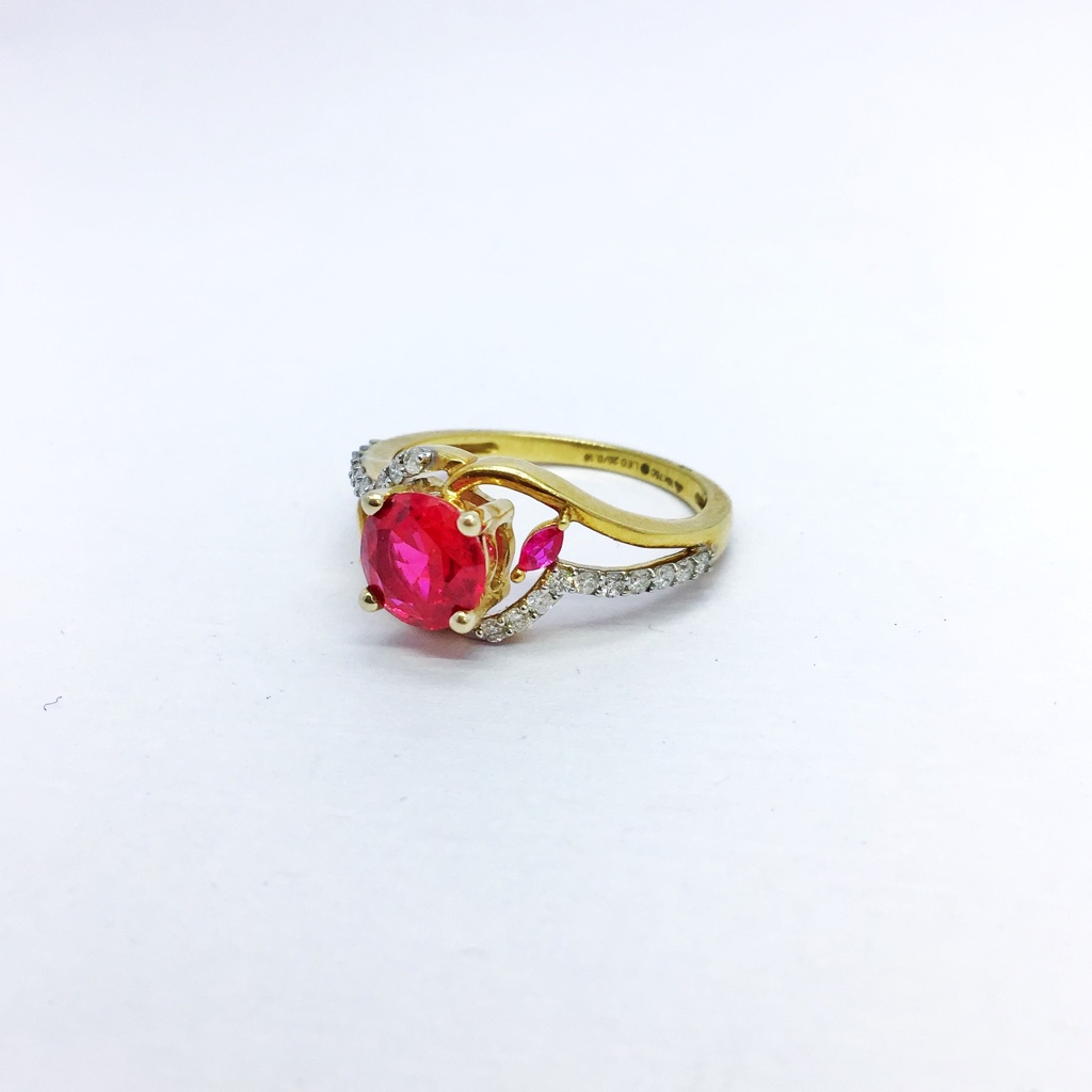 BRANDED FANCY REAL DIAMOND RING - Image 2