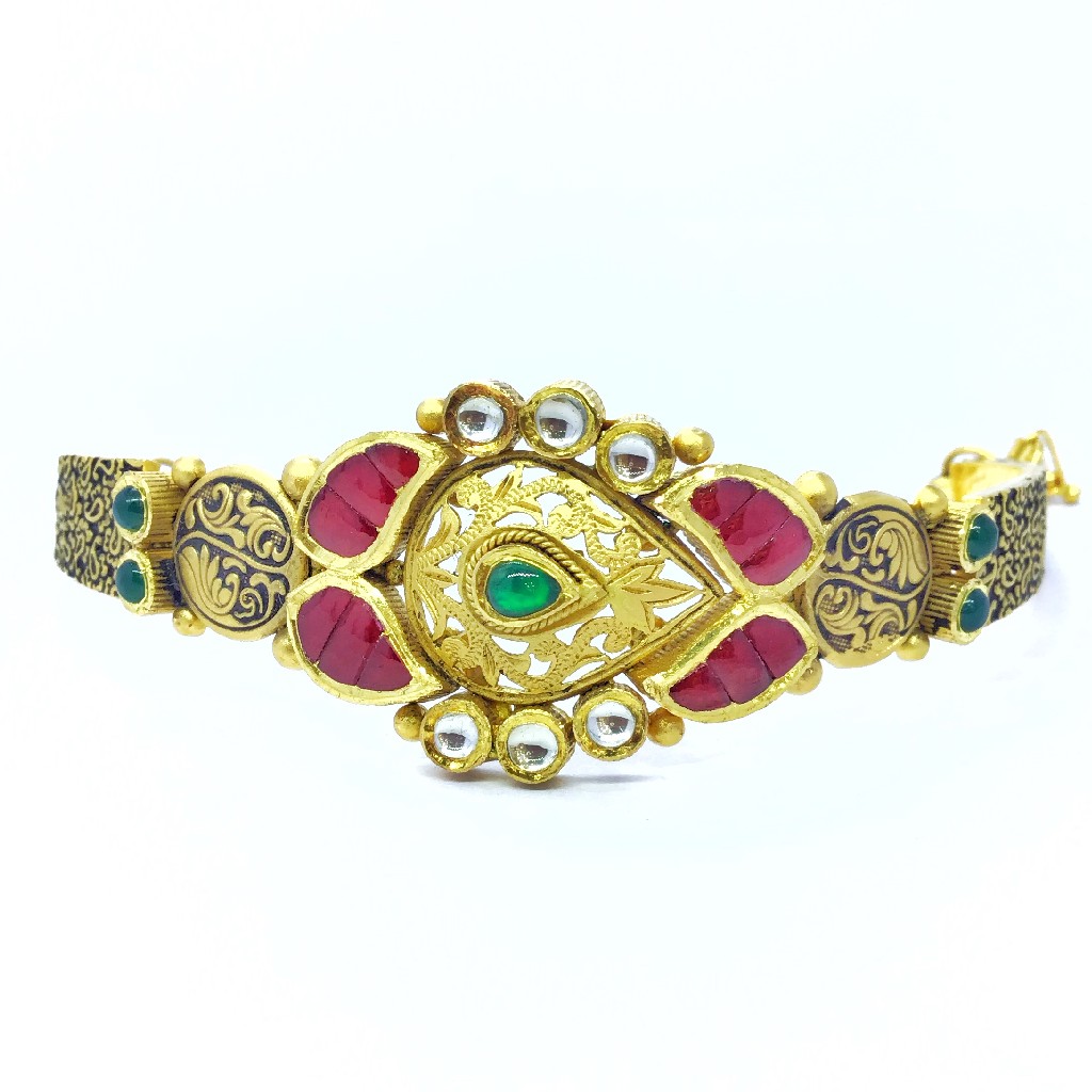 ANTIQUE FANCY GOLD KADA BRACELET