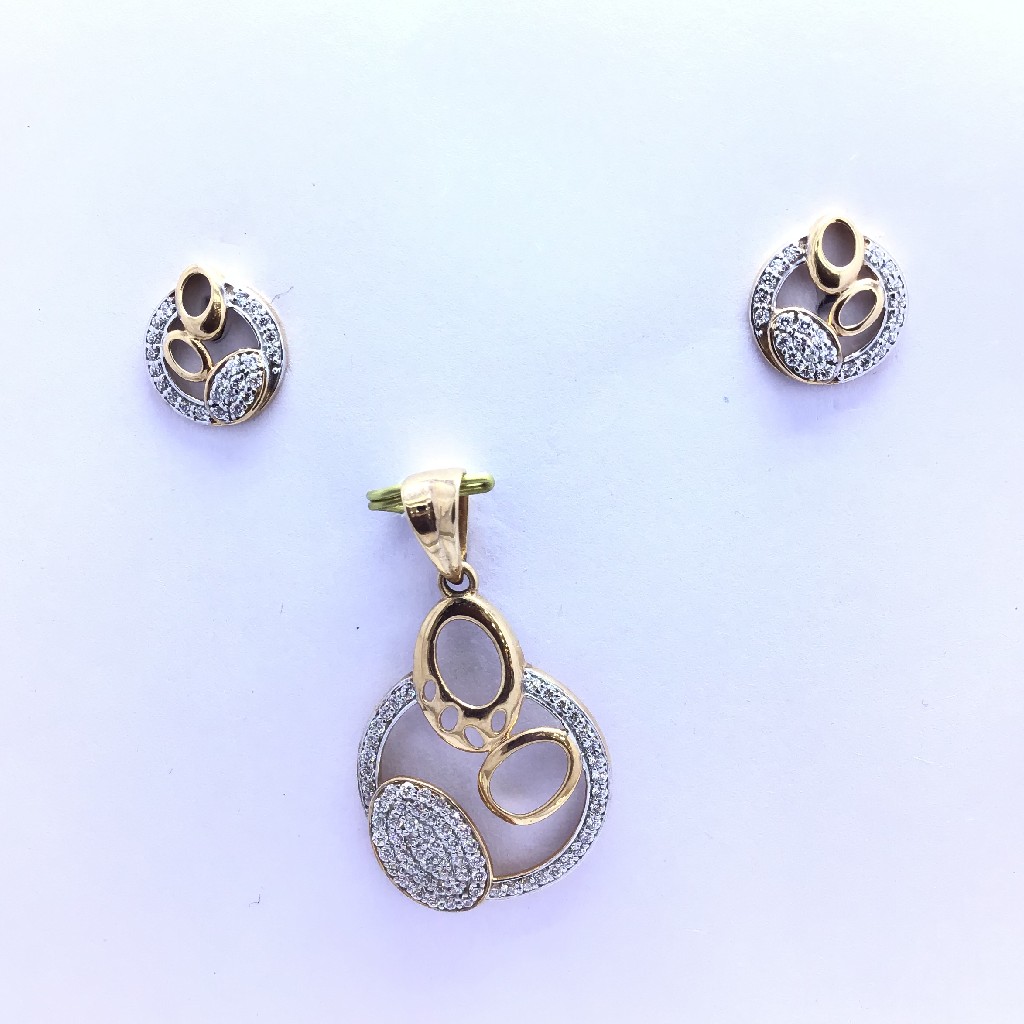 DESIGNING ROSE GOLD FANCY PENDANT SET