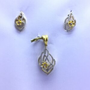 DESIGNING FANCY FLOWER GOLD PENDANT SET
