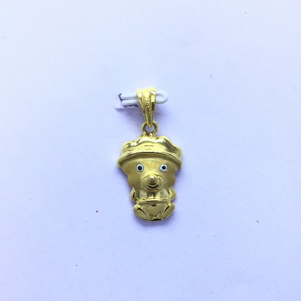 TEDDY BEAR FANCY GOLD PENDANT