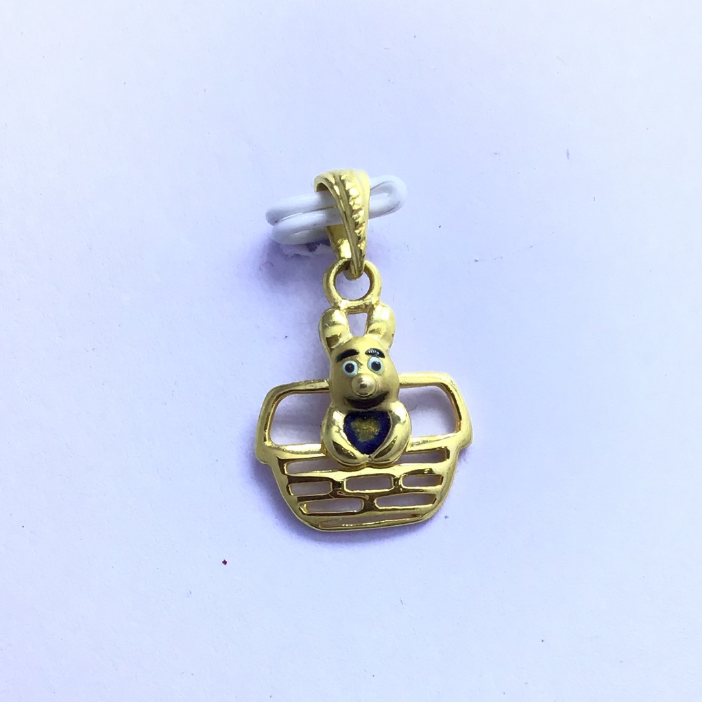 TEDDY BEAR FANCY GOLD PENDANT