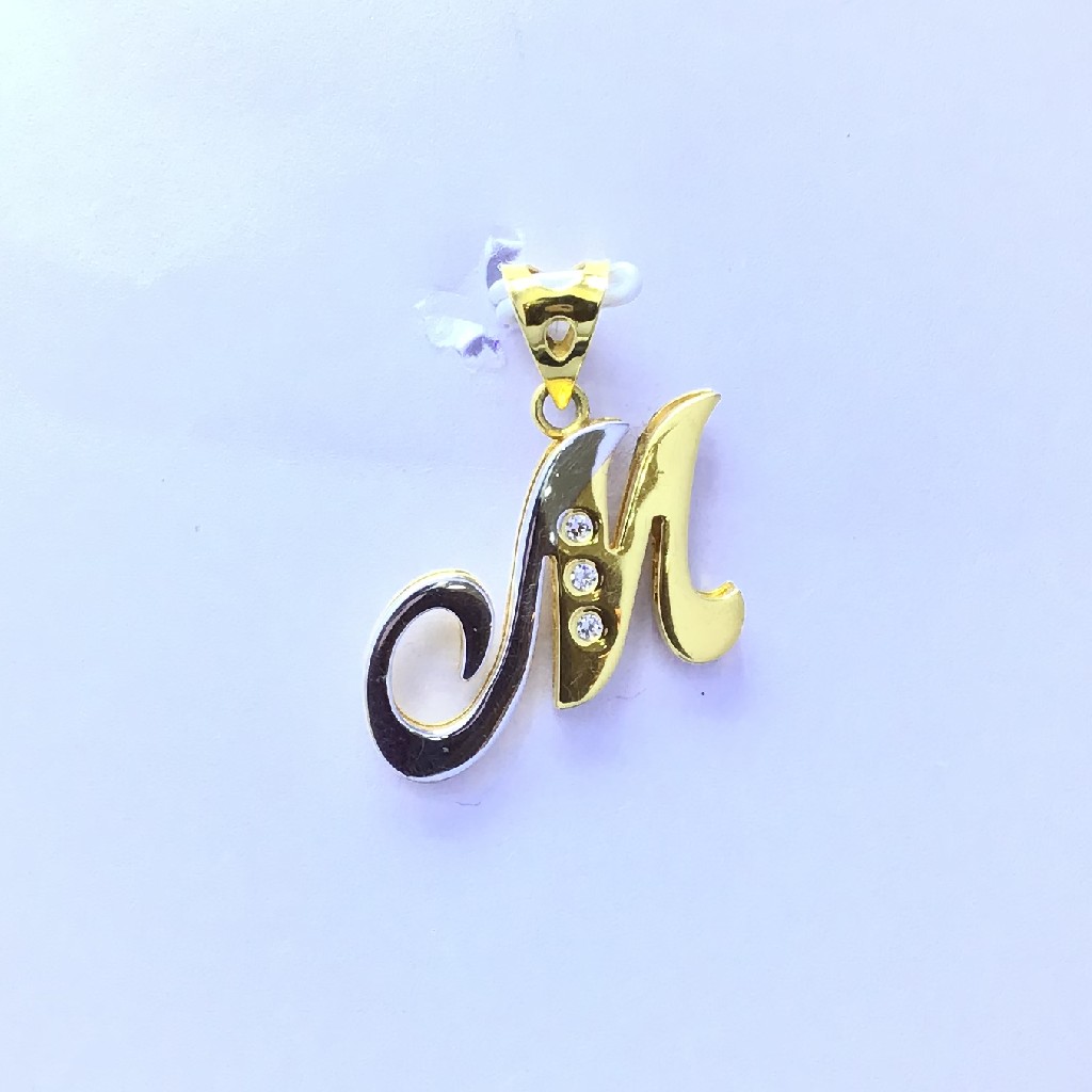 DESIGNED M FANCY GOLD PENDANT