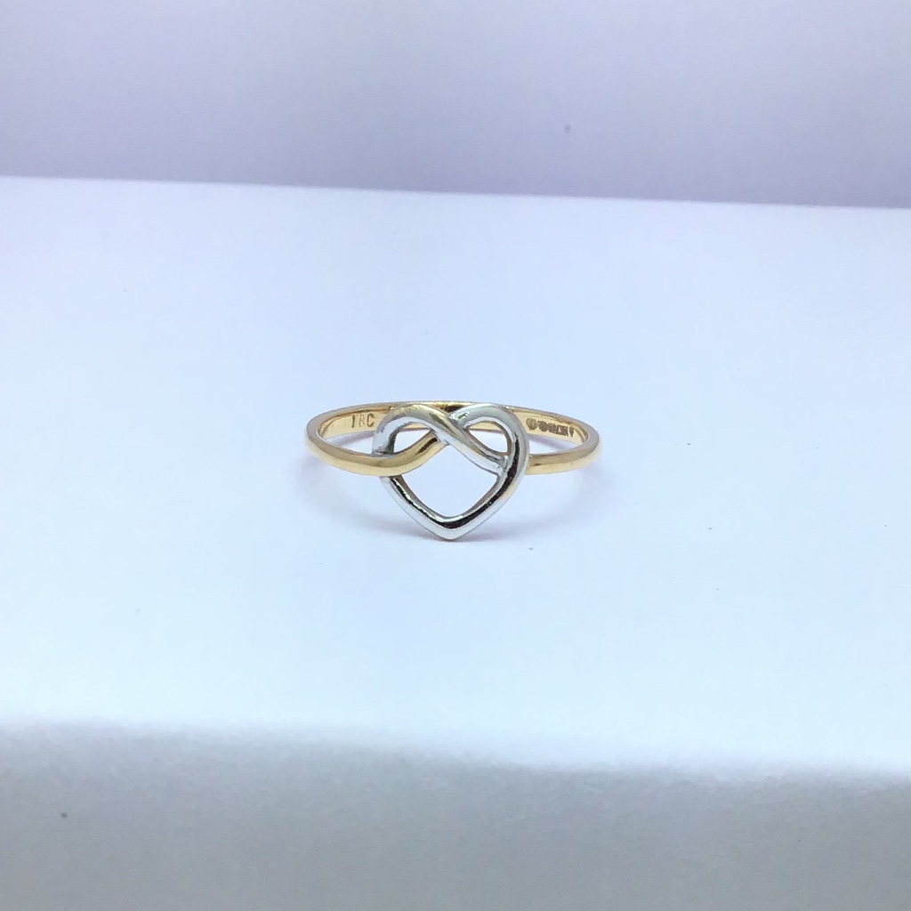 fancy heart rose gold ladies ring