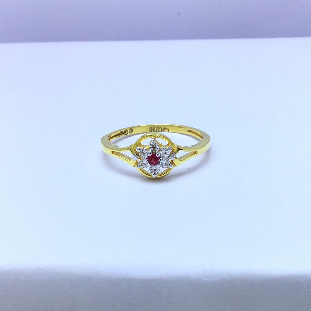 fancy star gold ladies ring