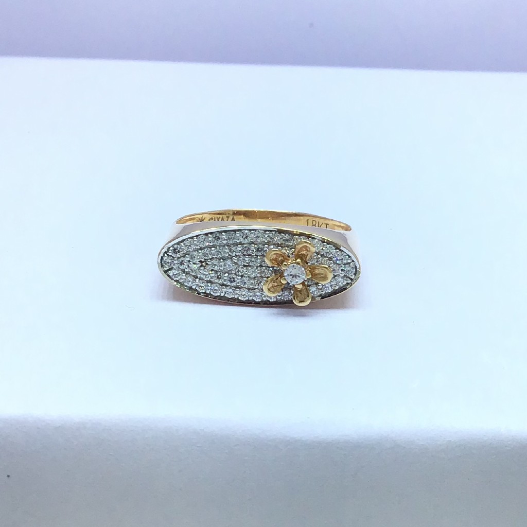 fancy rose gold flower ladies ring