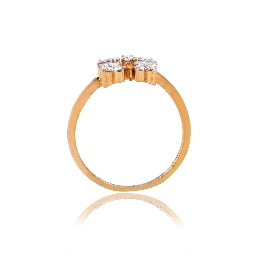 916 Gold Square Design Diamond Ring - Image 4