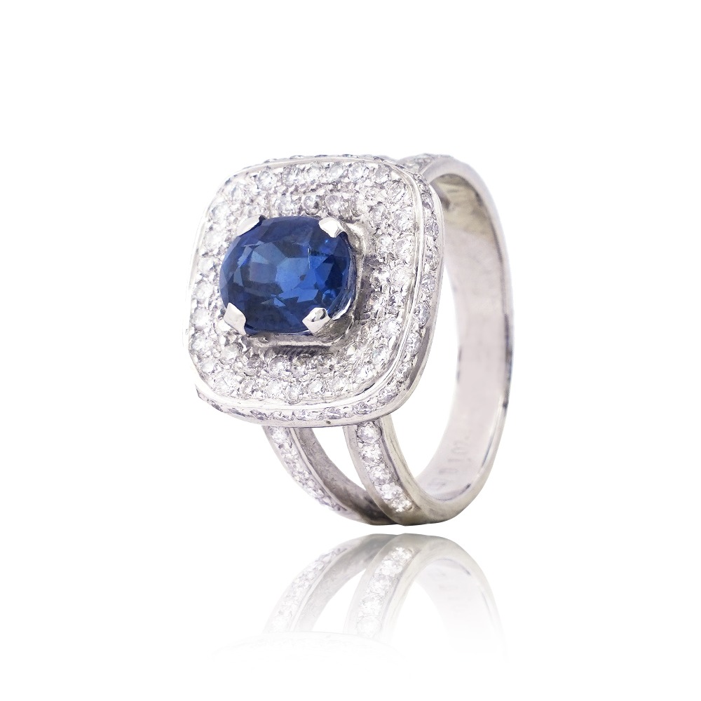 Silver Blue Stone Ring - Image 4