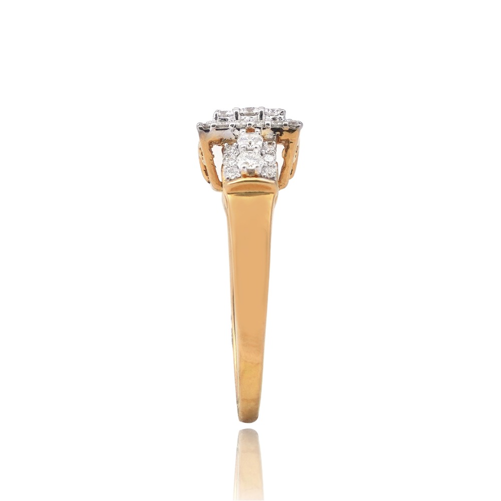 22KT Gold Simple Diamond Design Ring - Image 4