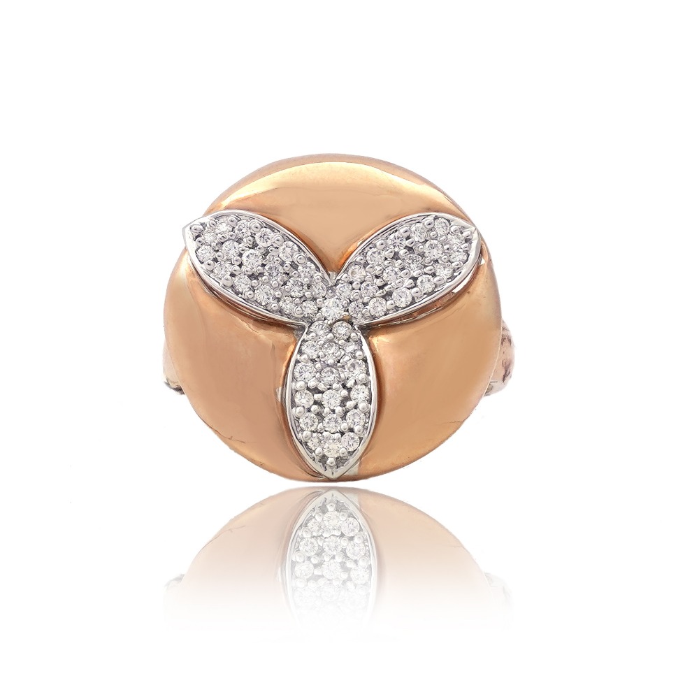 Rose Gold Flower design Diamond Ring