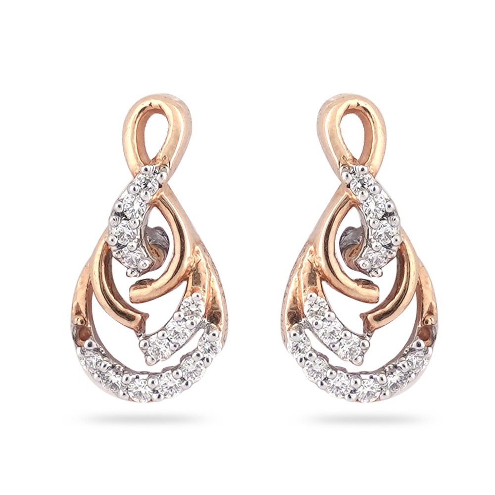 Rose Gold Unique Design Earring