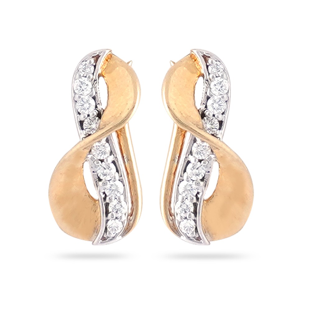 916 Gold Antique Diamond Design Earring