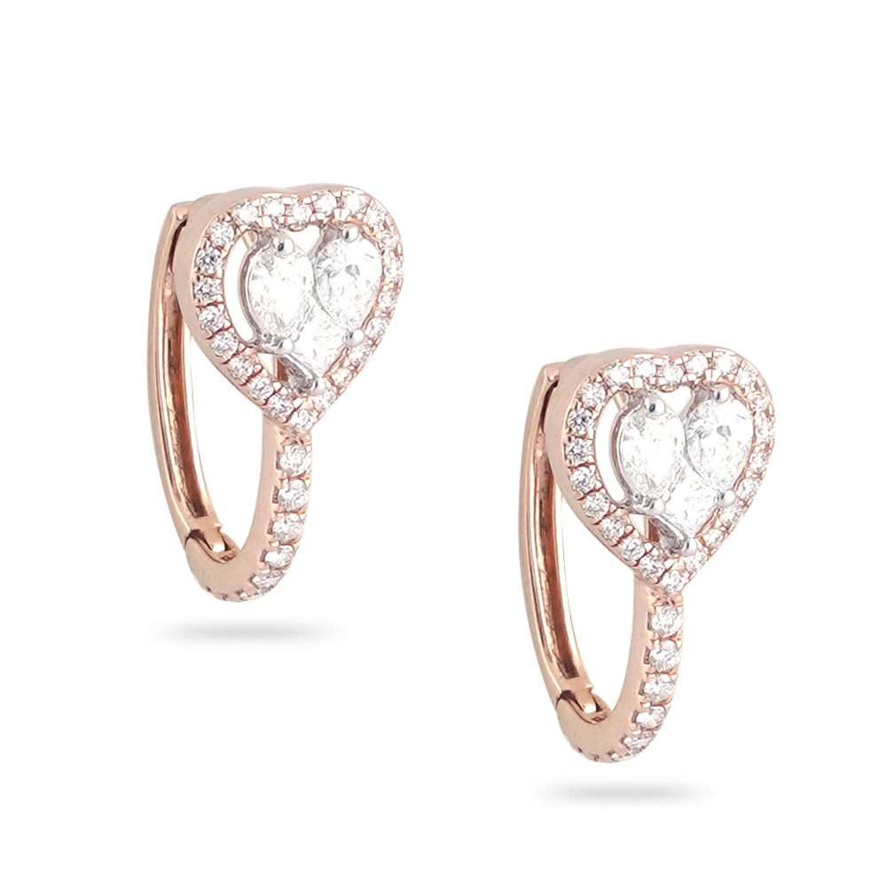 Unique Design Gold Diamond Earring - Image 3