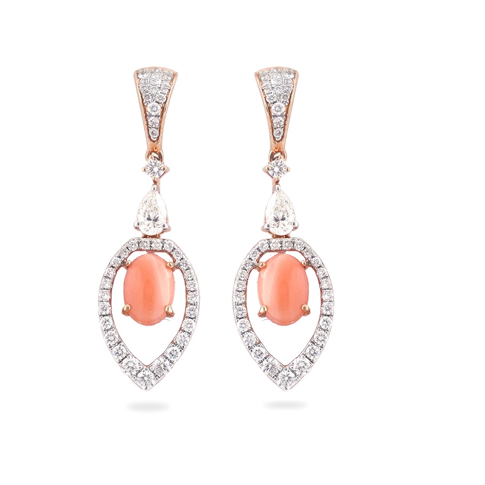 916 Gold Simple Design diamond Earring