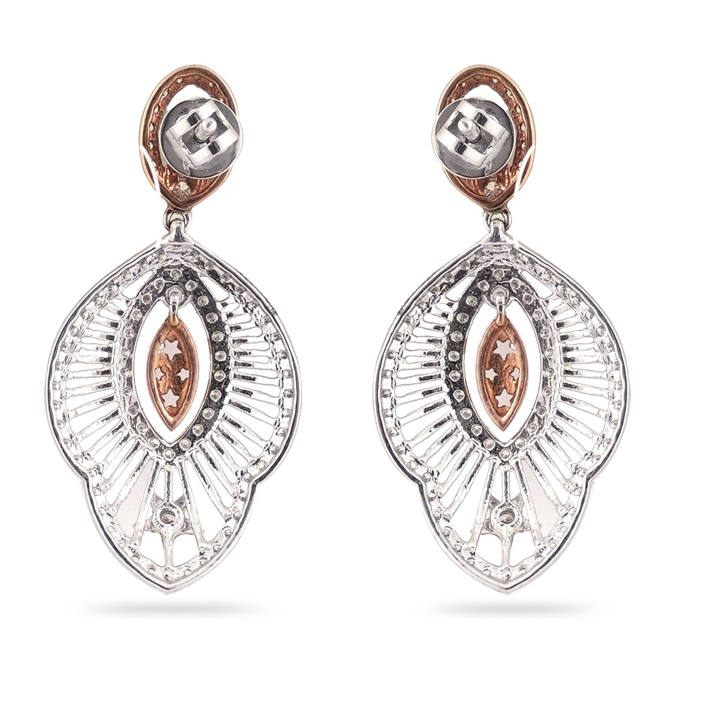 916 Gold diamond Light Weight Earring - Image 3