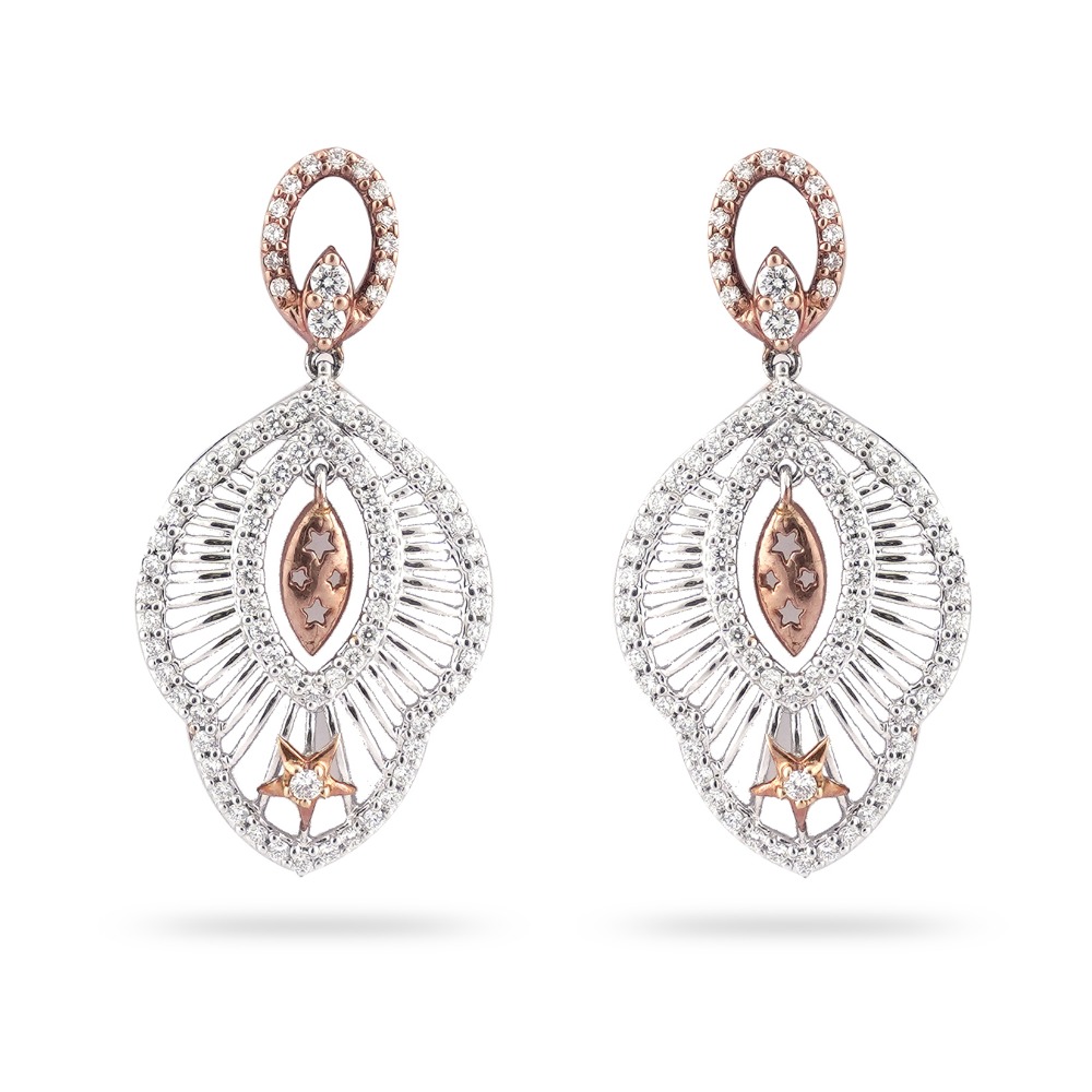 916 Gold diamond Light Weight Earring