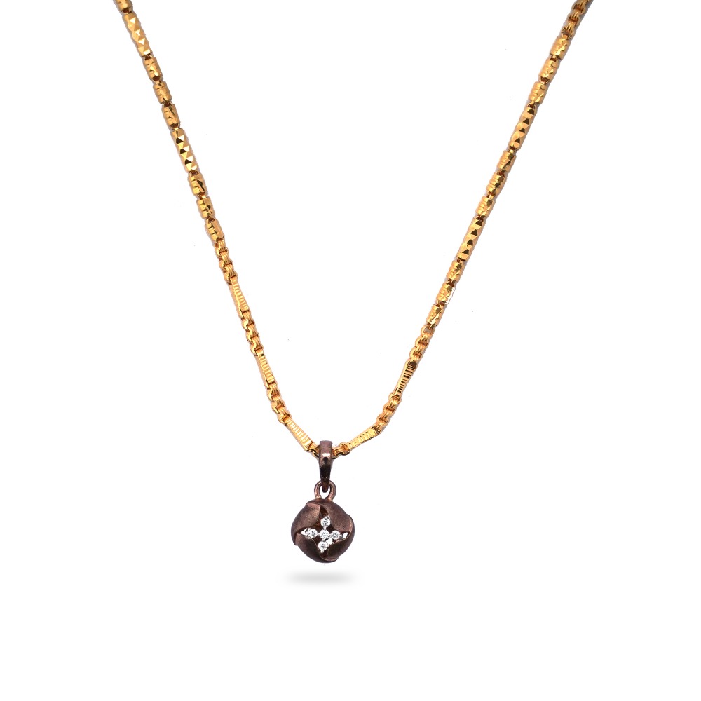 22K Gold Designer Pendant Set - Image 2