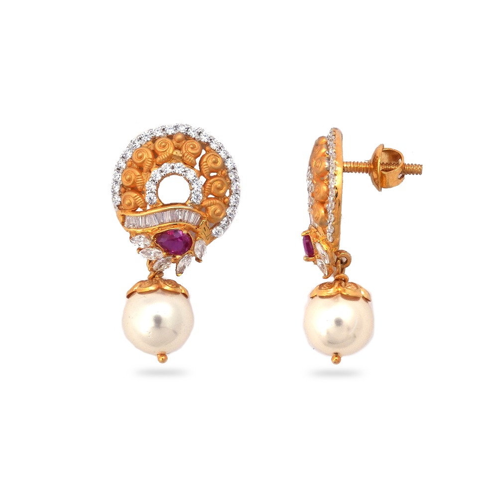 22K Gold Designer Pendant Set - Image 4