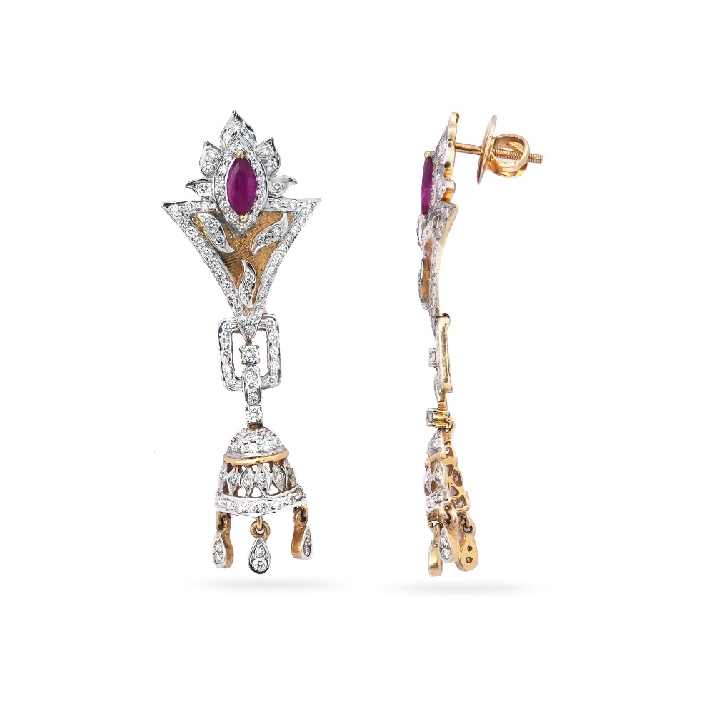 916 Gold Diamond Pendant Set - Image 4