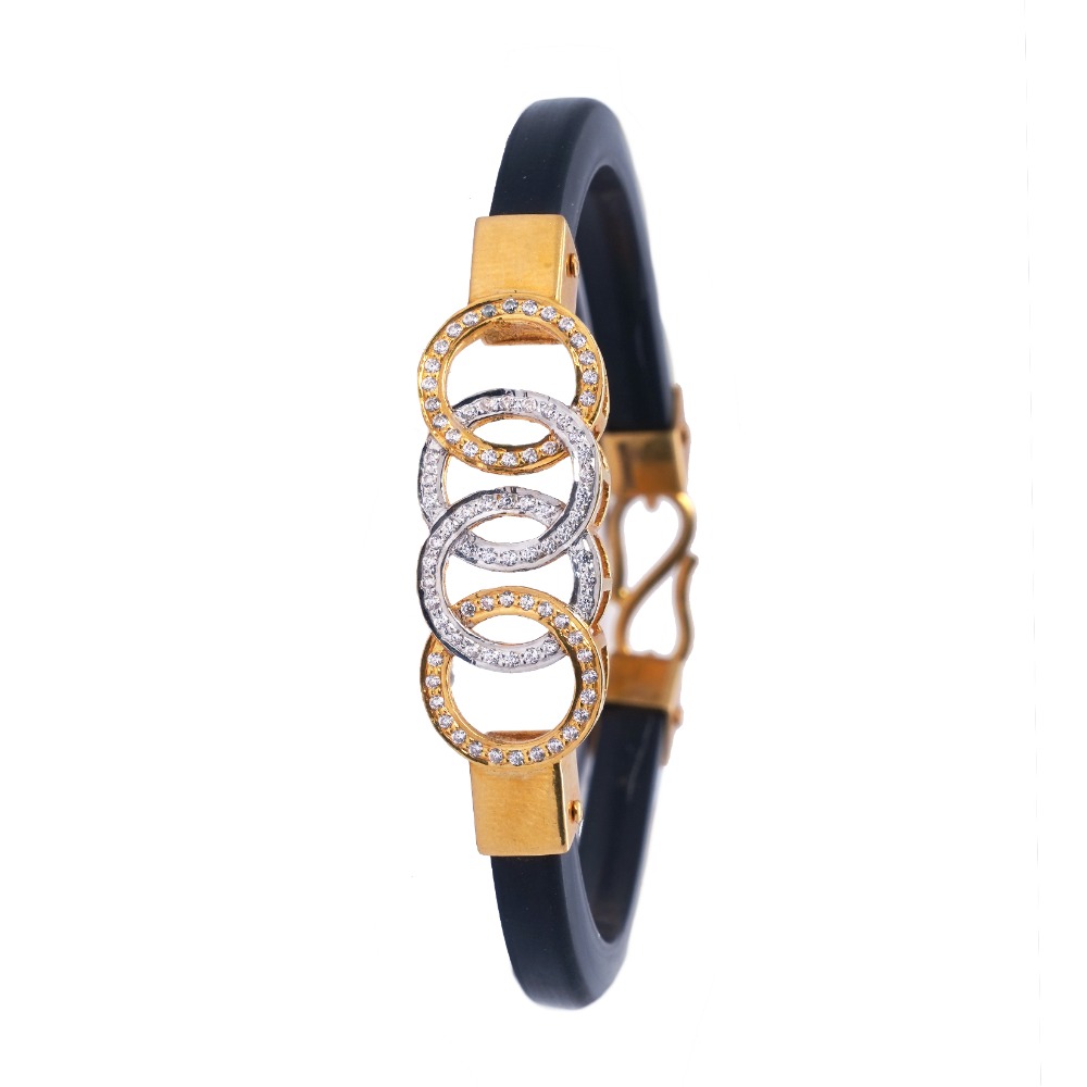 916 Gold Leather Belt Bracelet
