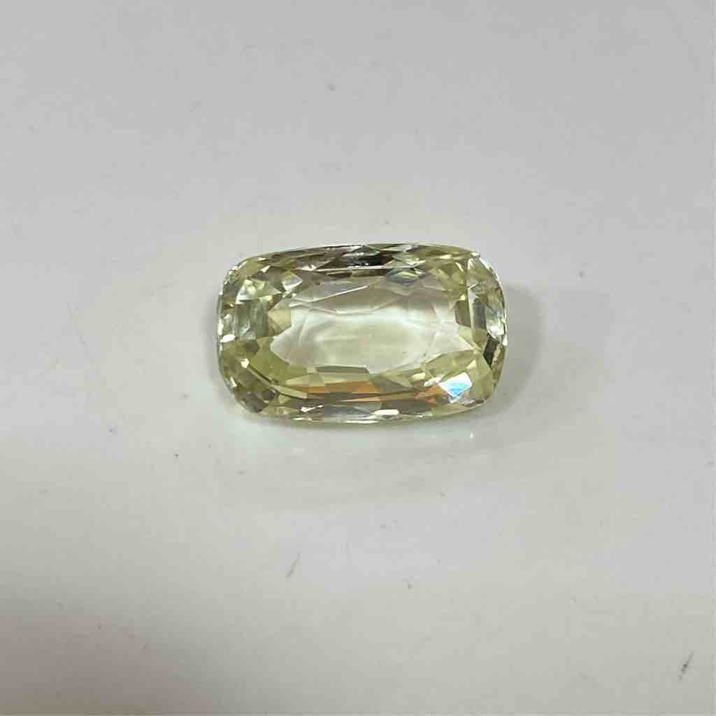 5.50ct cushion yellow yellow-sapphire-pukhraj