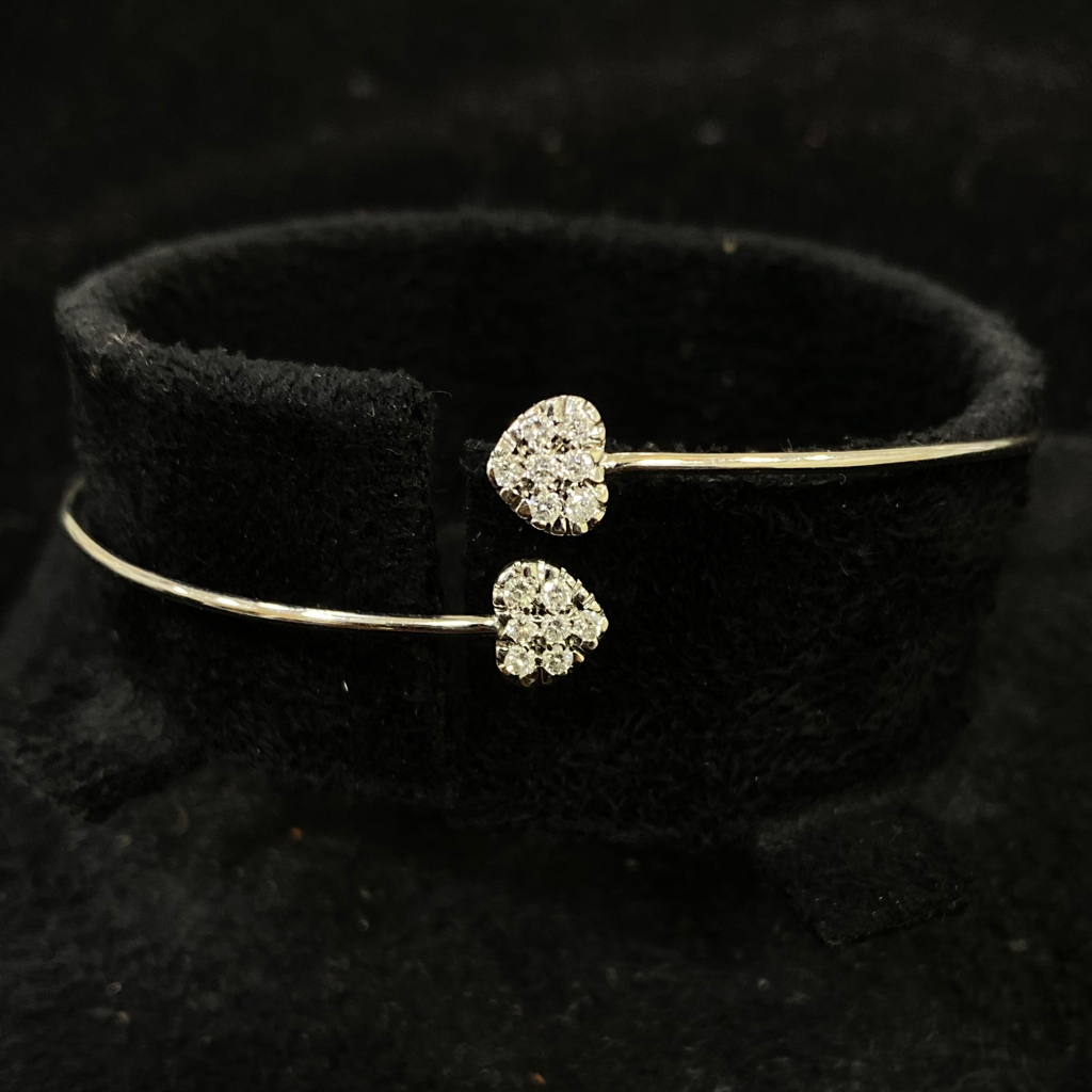 Delicate Heart Shape Diamond Bracelet